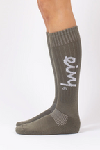 Rib Wool Socks - Olive