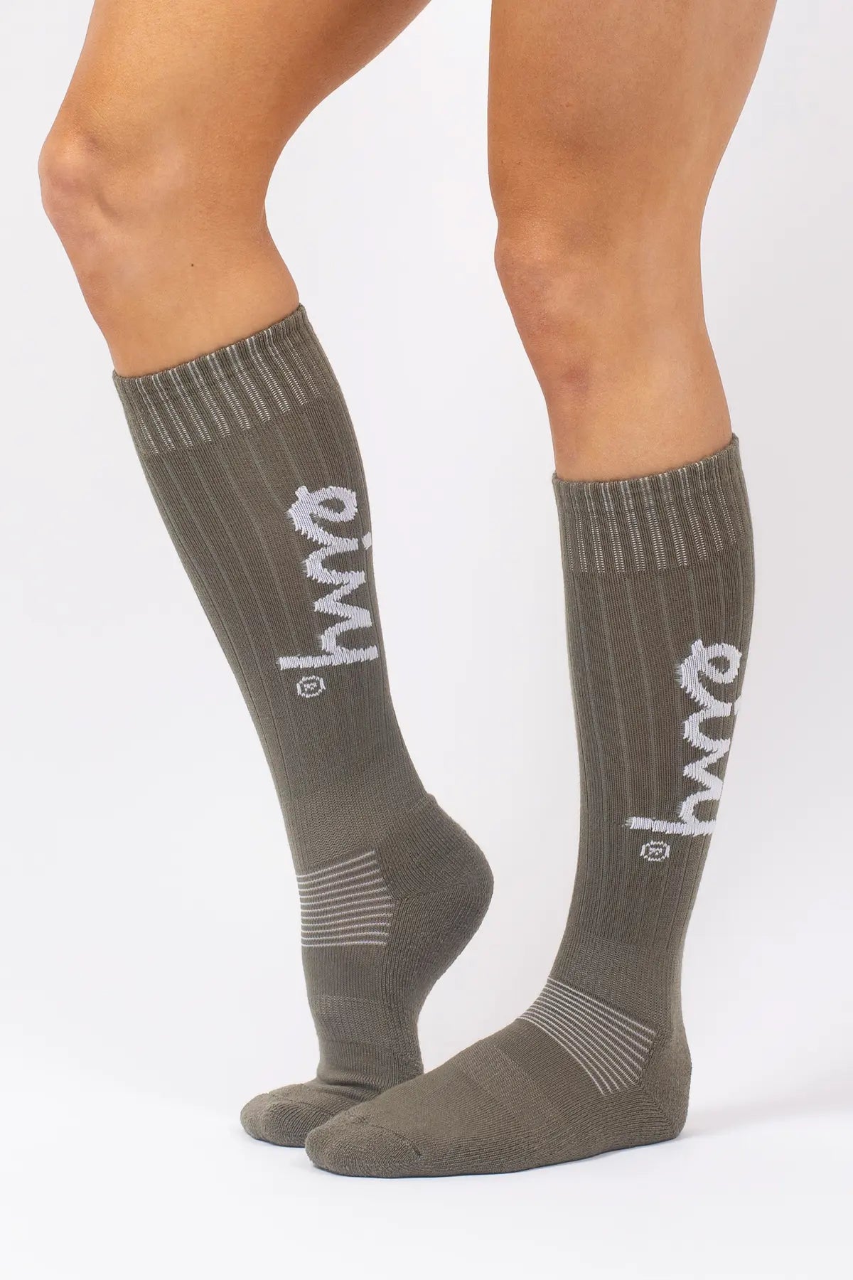 Rib Wool Socks - Olive