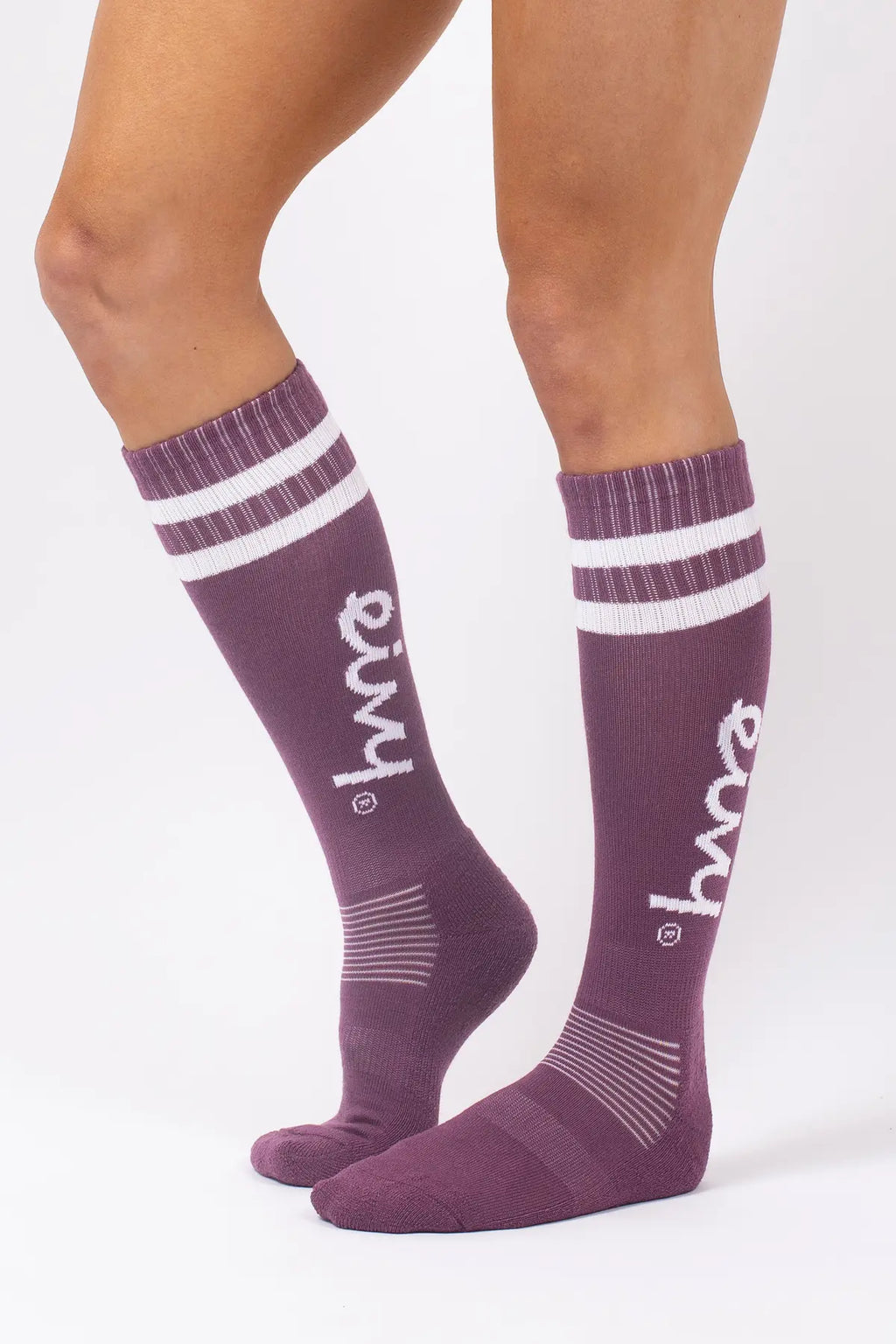 Cheerleader Wool Socks - Pinkgundy