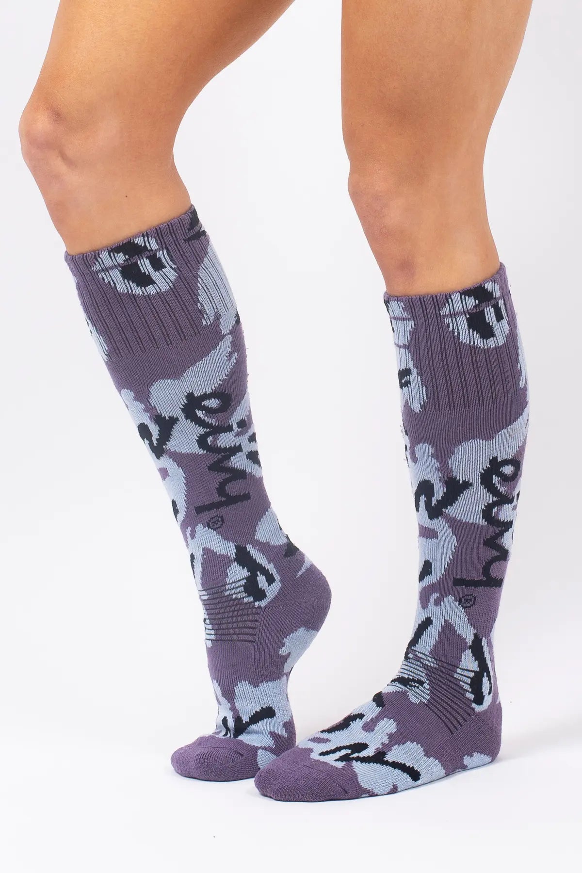 Cheerleader Wool Socks - Purple Stray