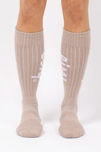 Rib Wool Socks - Sand