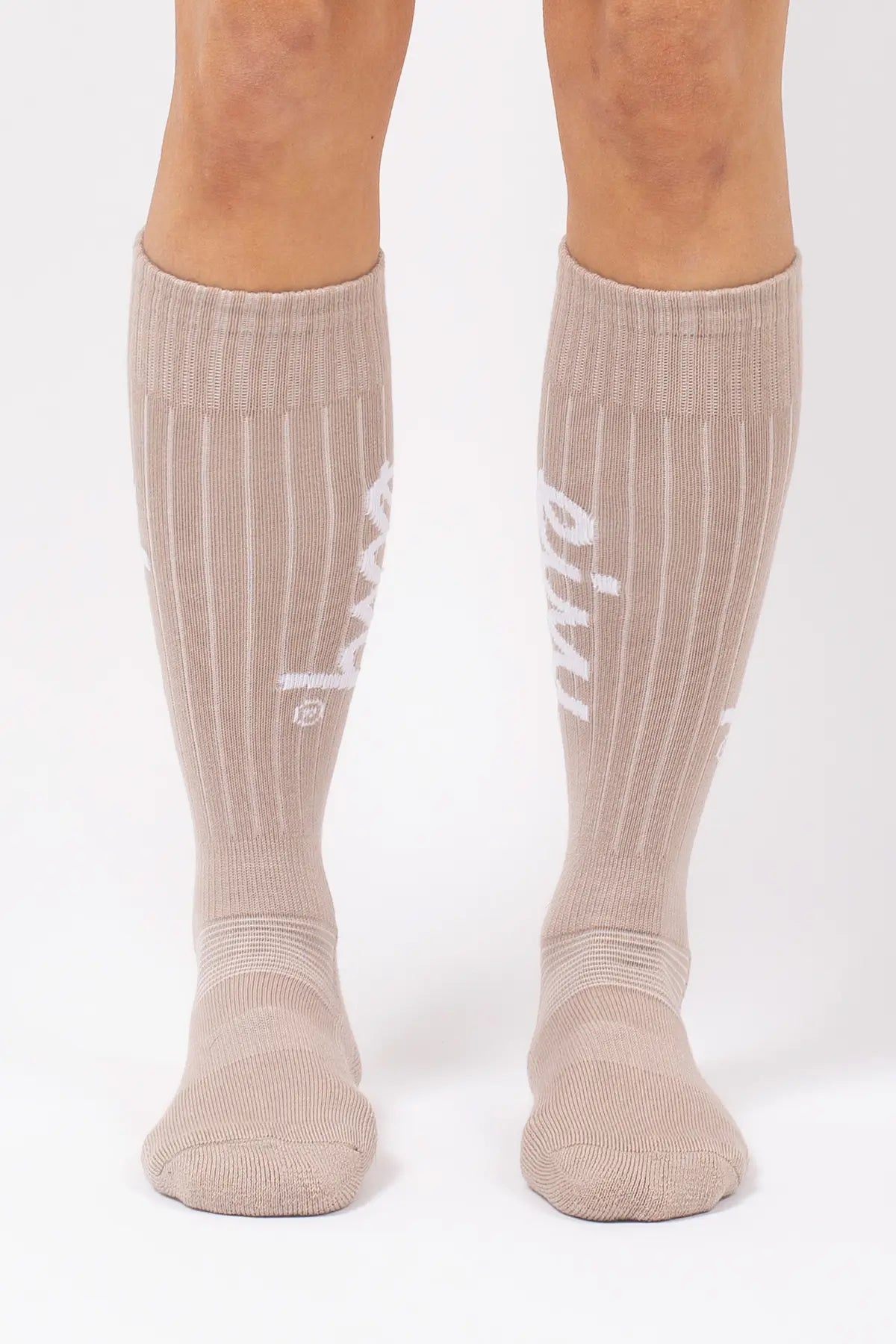 Rib Wool Socks - Sand