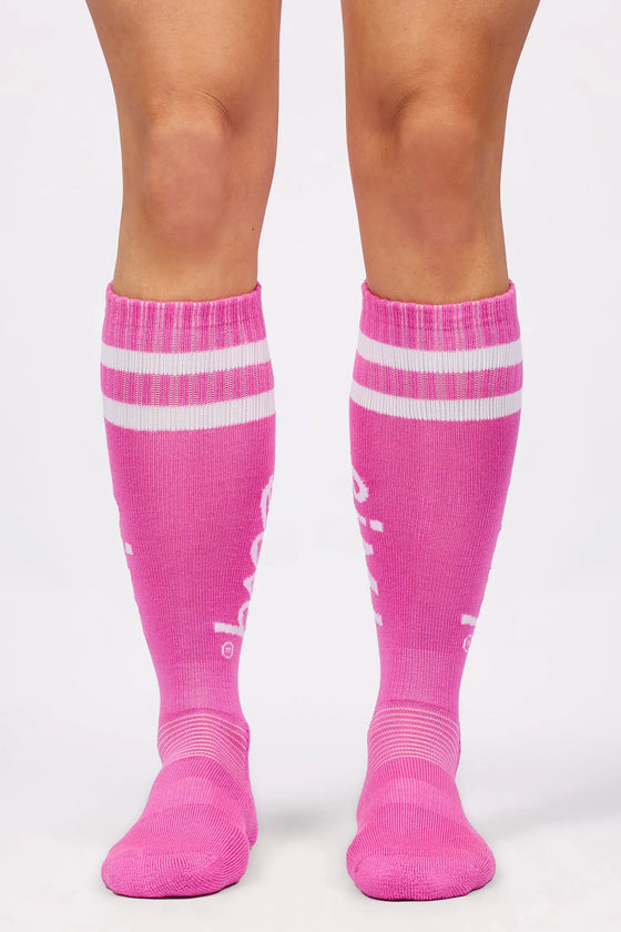 Cheerleader Wool Socks - True Pink