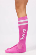 Cheerleader Wool Socks - True Pink
