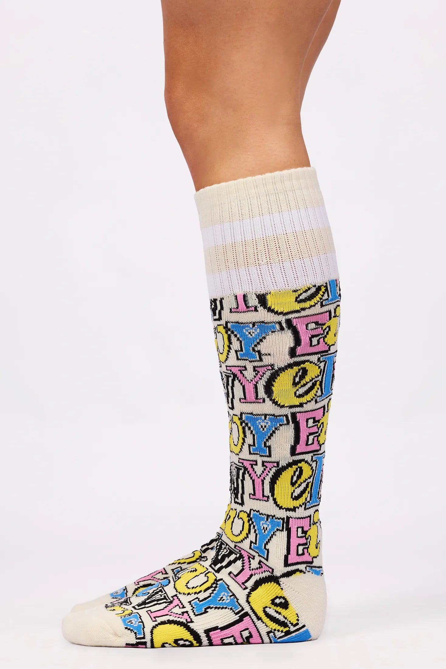 Cheerleader Wool Socks - Typo Multi
