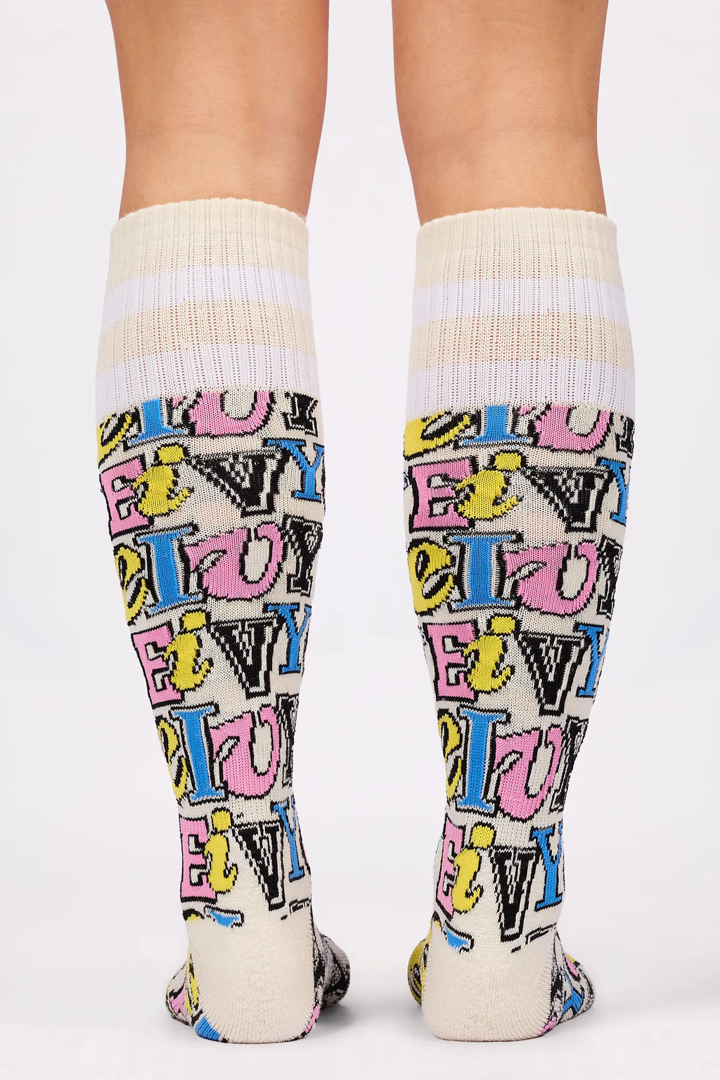 Cheerleader Wool Socks - Typo Multi