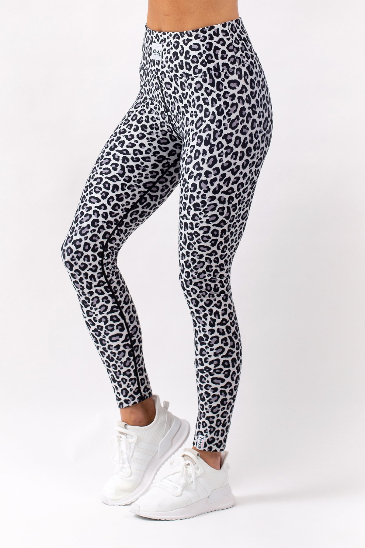 Snow Leopard Cheetah Print Leggings Black and White Animal Print Capri LEGGINGS  WOMENS Capri Leggings Yoga Pants Women's Yoga Capri Leggings
