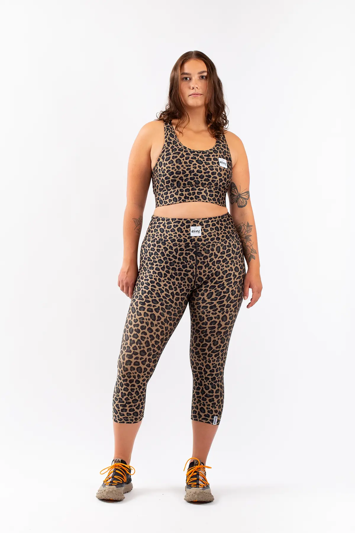Yellow Leopard Women's Sports Bra, Animal Print Cute Ladies Workout Bra-Made  in USA/EU/MX
