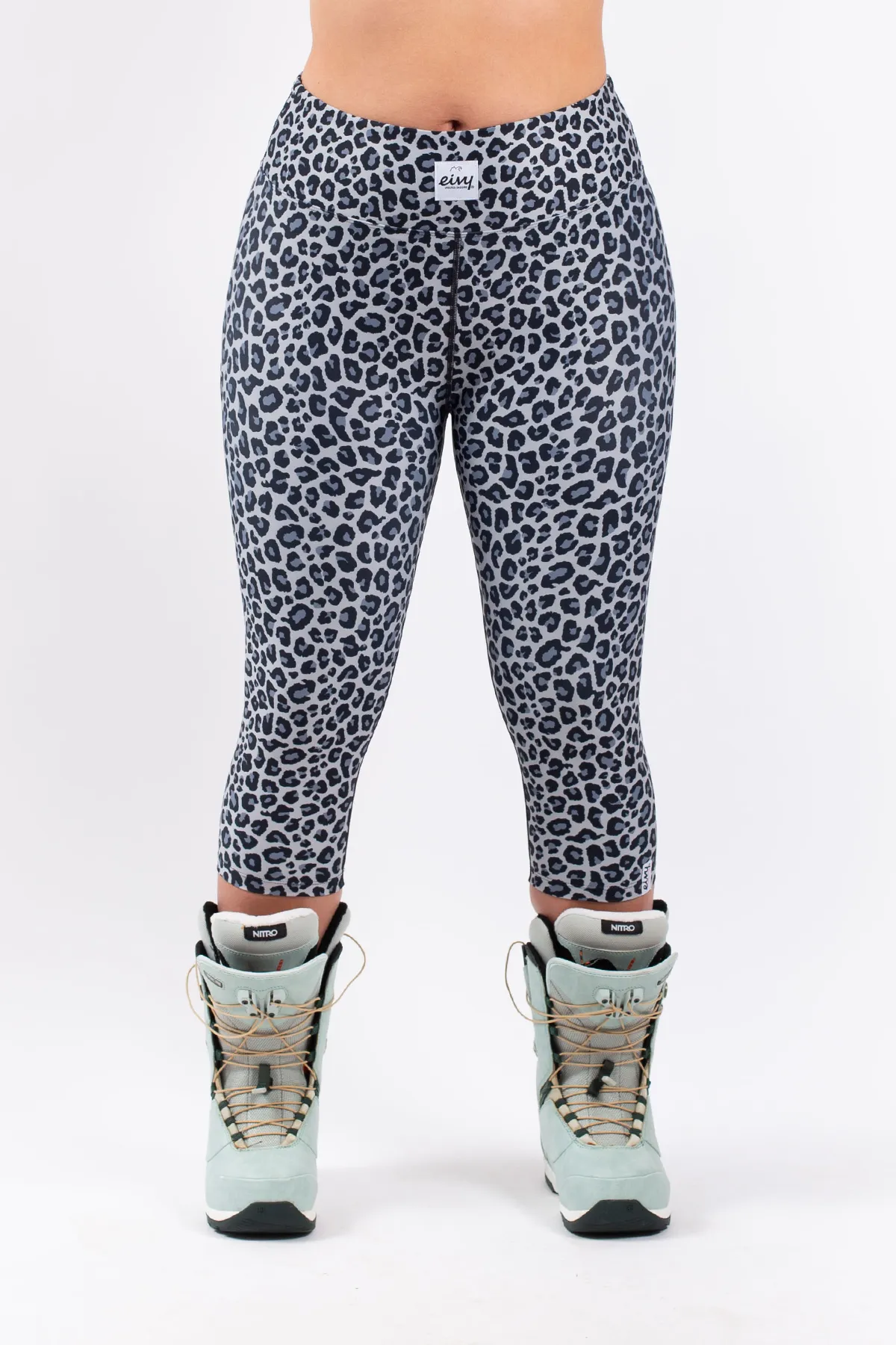 Niki - Winter Leopards - Organic leggings with snow leopard print