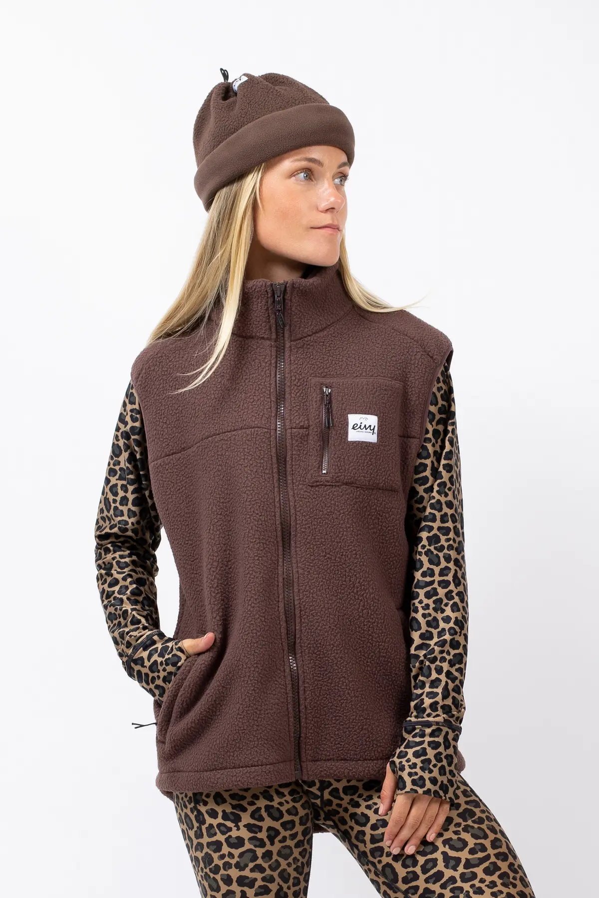 Lumberjackie Sherpa Vest - Chocolate