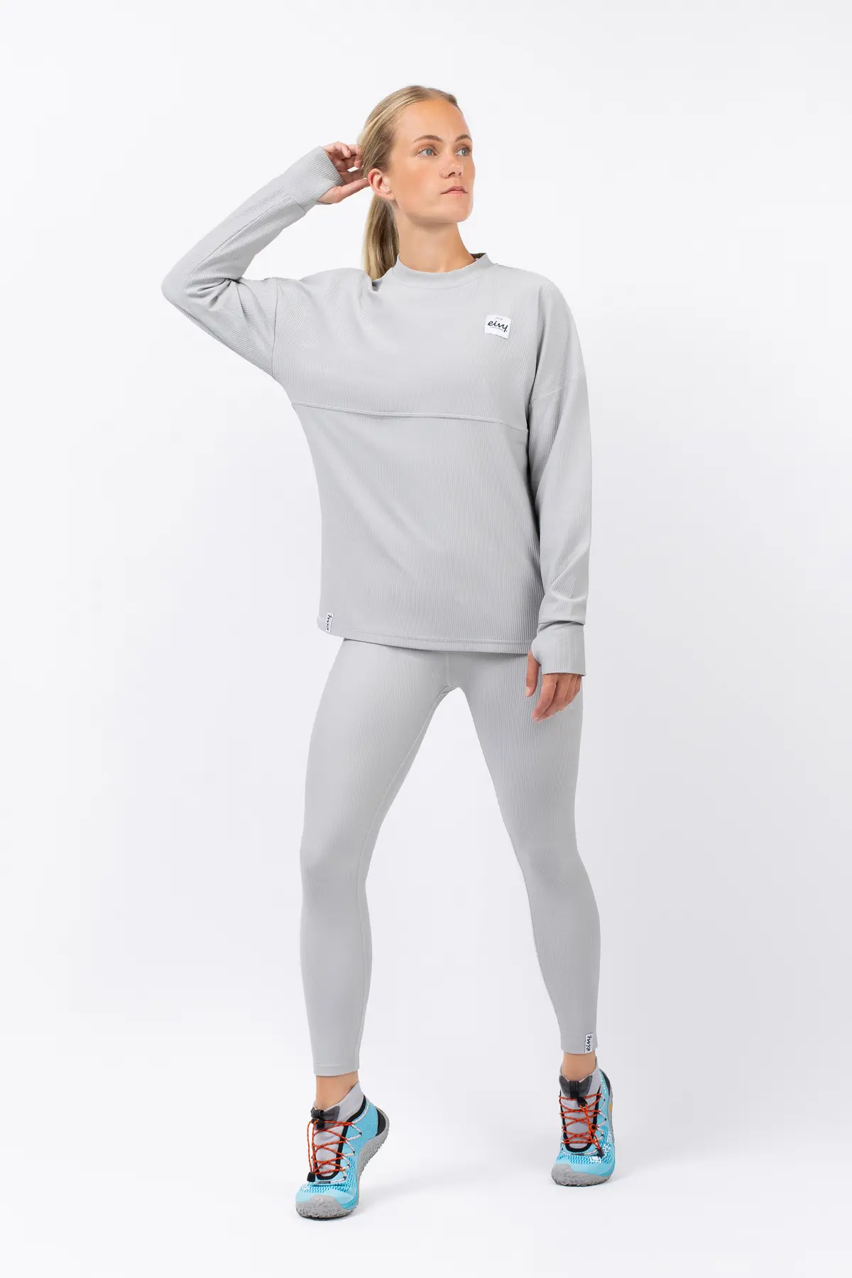 Venture Rib Top - Grey Melange