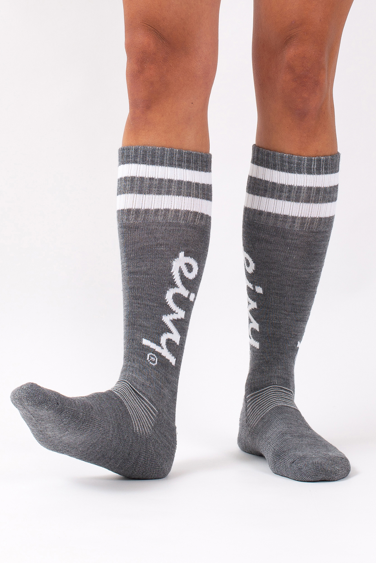 Cheerleader Wool Socks - Grey Melange