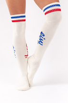 Cheerleader Over Knee Wool Socks - Offwhite | 36-38