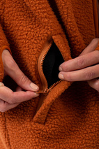 Fleece | Redwood Sherpa Coat - Rust