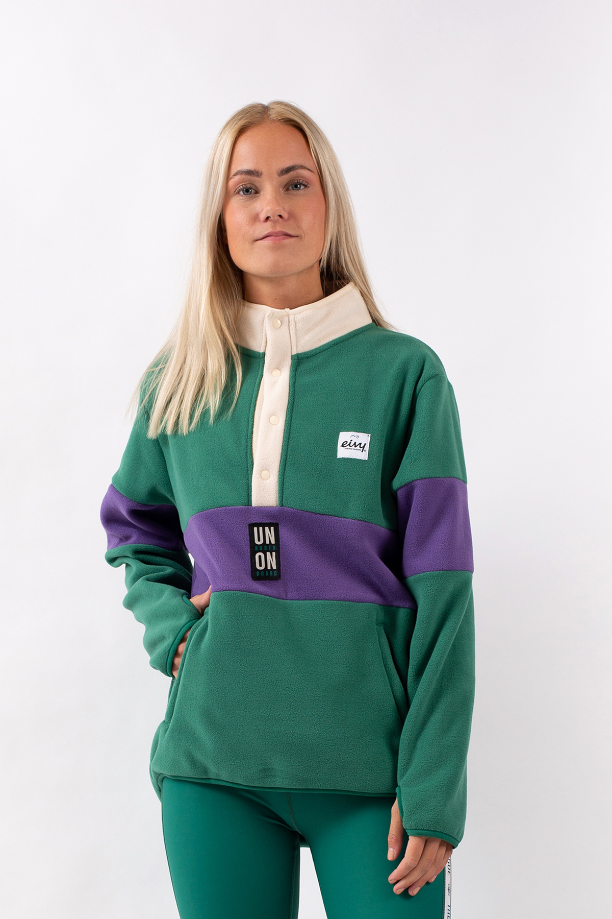 Fleece | Mountain Fleece - Green & Purple | XXS