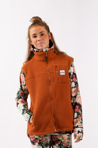 Fleece | Lumberjackie Sherpa Vest - Rust | XXL