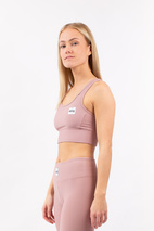 Rider Rib Sports Bra - Faded Woodrose | XL