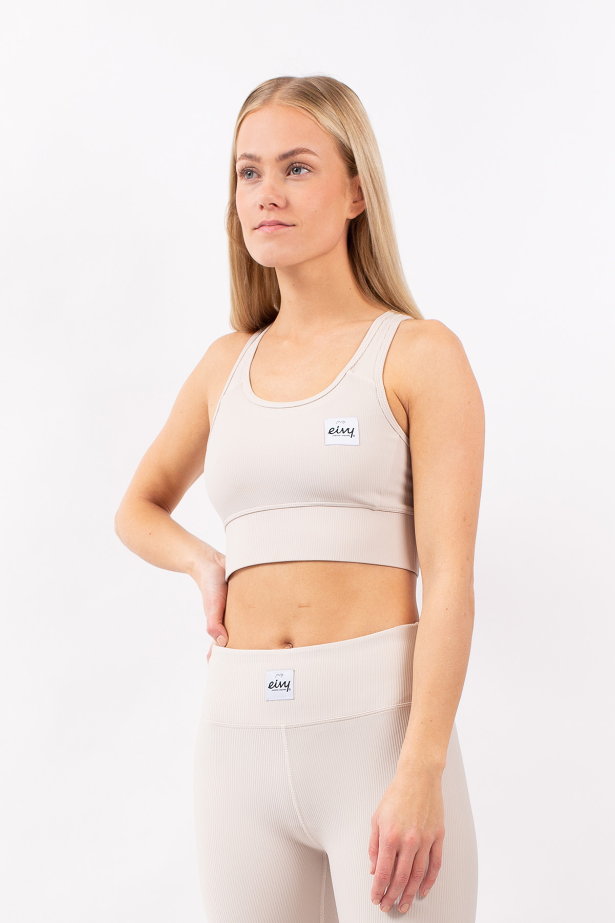 Rider Rib Sports Bra - Faded Cloud | XS