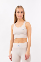 Rider Rib Sports Bra - Faded Cloud | L