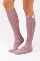 Rib Wool Socks - Faded Woodrose | 8-10