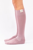 Rib Wool Socks - Faded Woodrose | 8-10