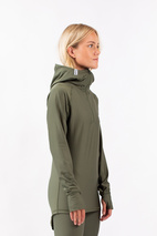 Icecold Zip Hood Top - Forest Green | M