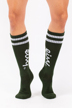 Cheerleader Wool Socks - Forest Green | 5.5-7.5