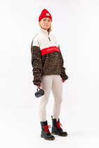 Ball Fleece - Offwhite & Leopard | S