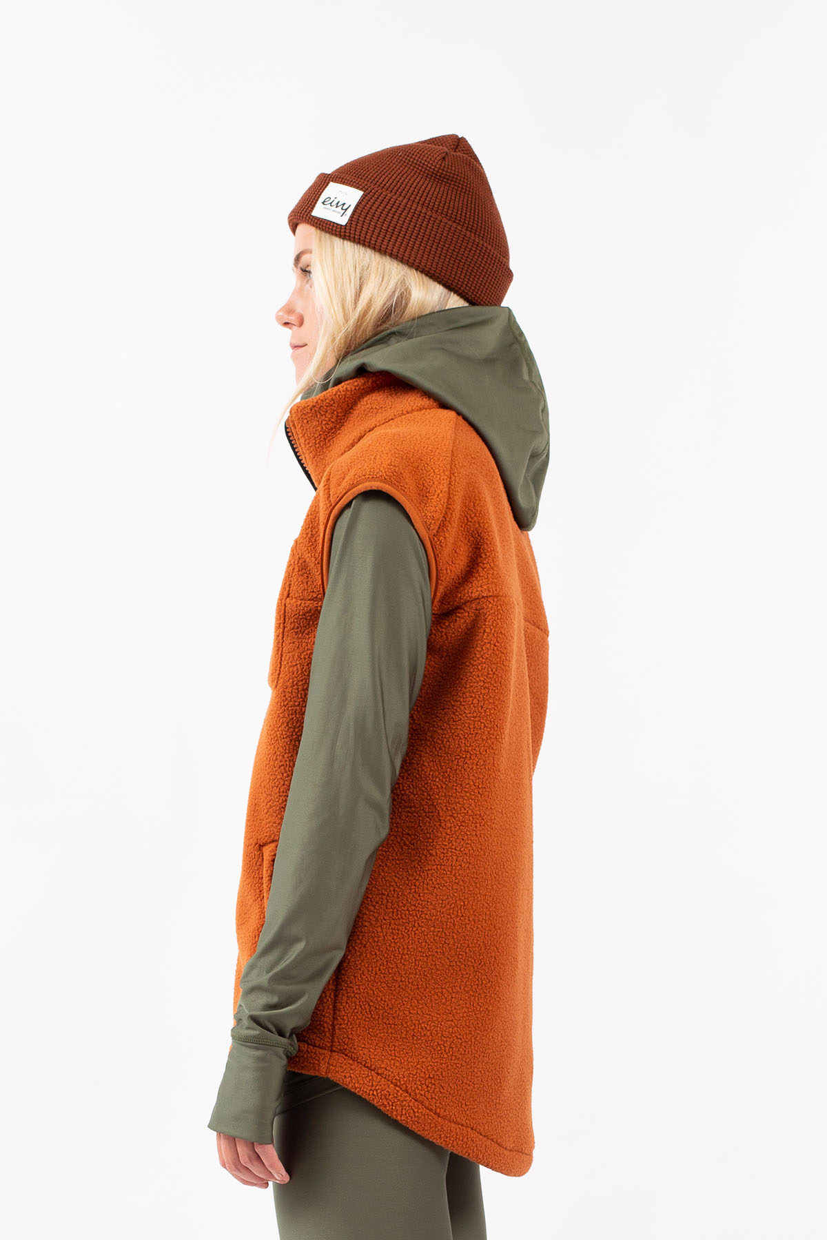 Fleece | Lumberjackie Sherpa Vest - Rust | XL