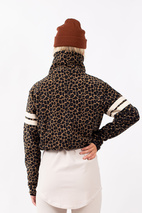 Peg Cropped Fleece - Leopard | L