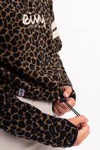 Peg Cropped Fleece - Leopard | S
