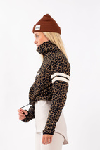 Peg Cropped Fleece - Leopard | S