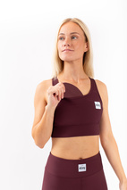 Rider Rib Sports Bra - Wine | M