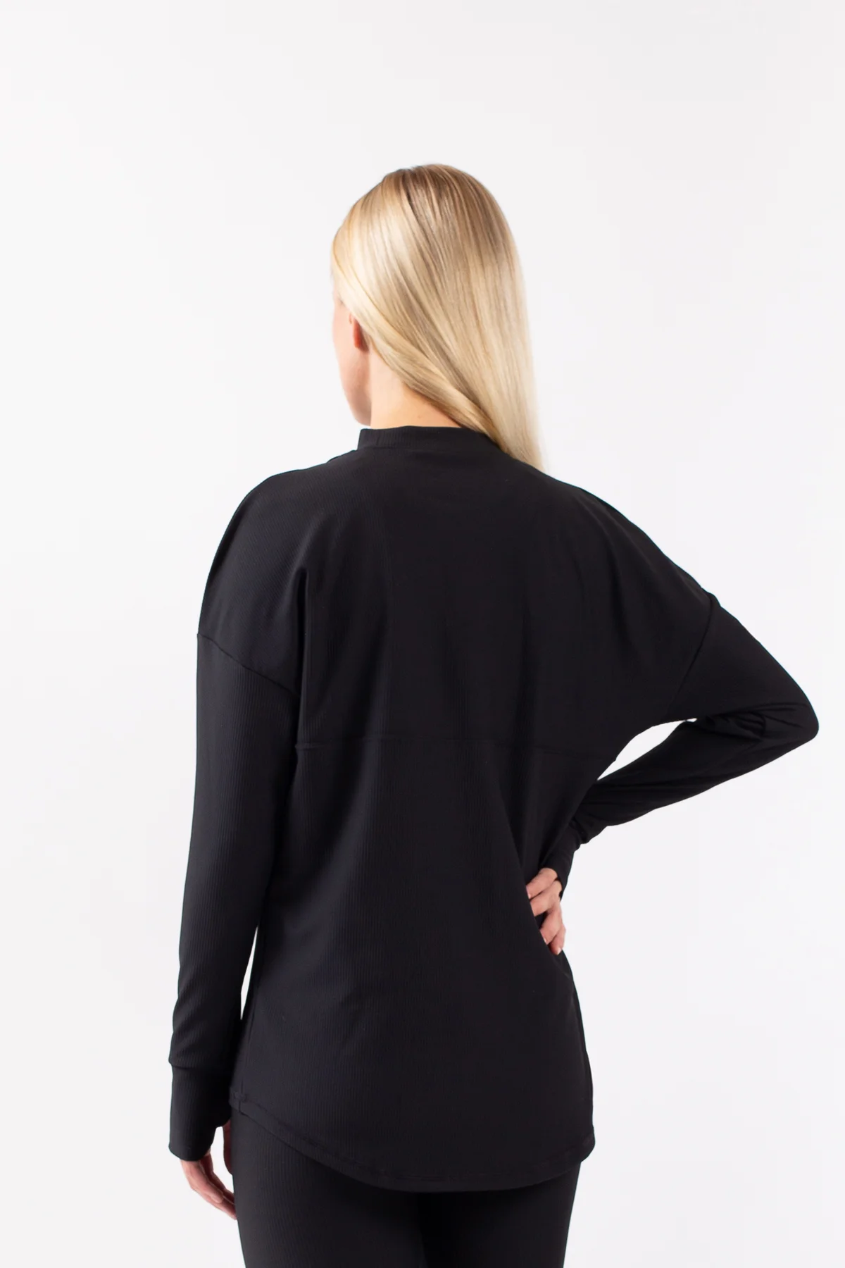 Venture Rib Top - Black | XXS