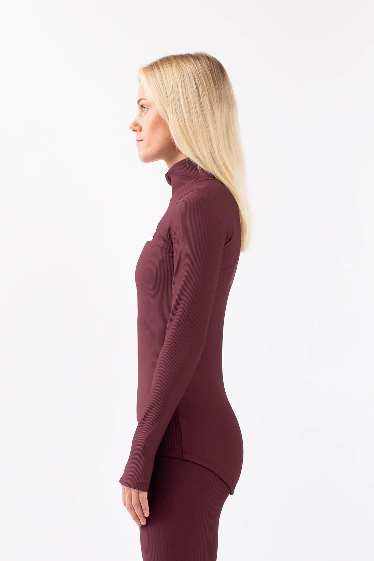 Journey Rib Top - Wine | XS