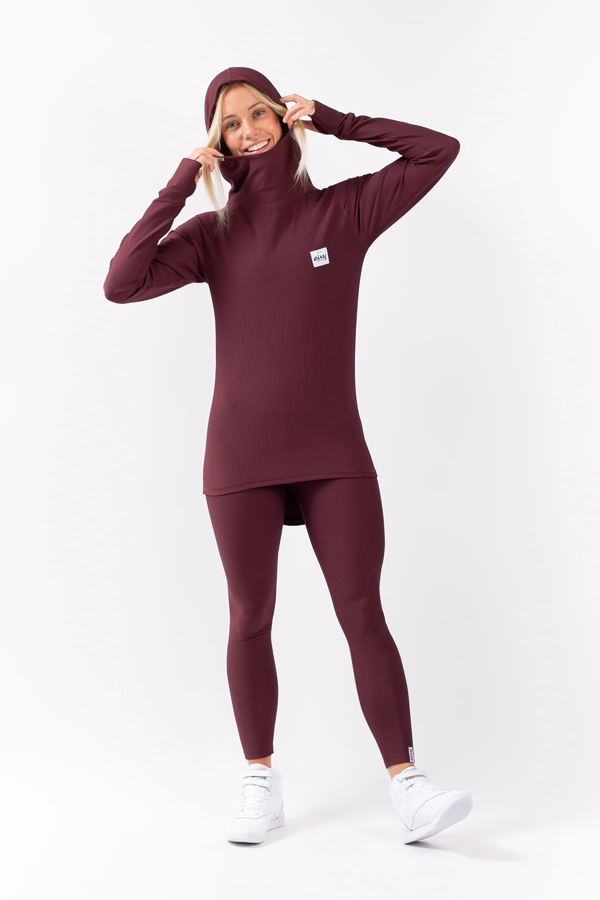 Icecold Hood Rib Top - Wine | XXS