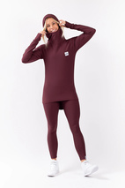 Icecold Hood Rib Top - Wine | M