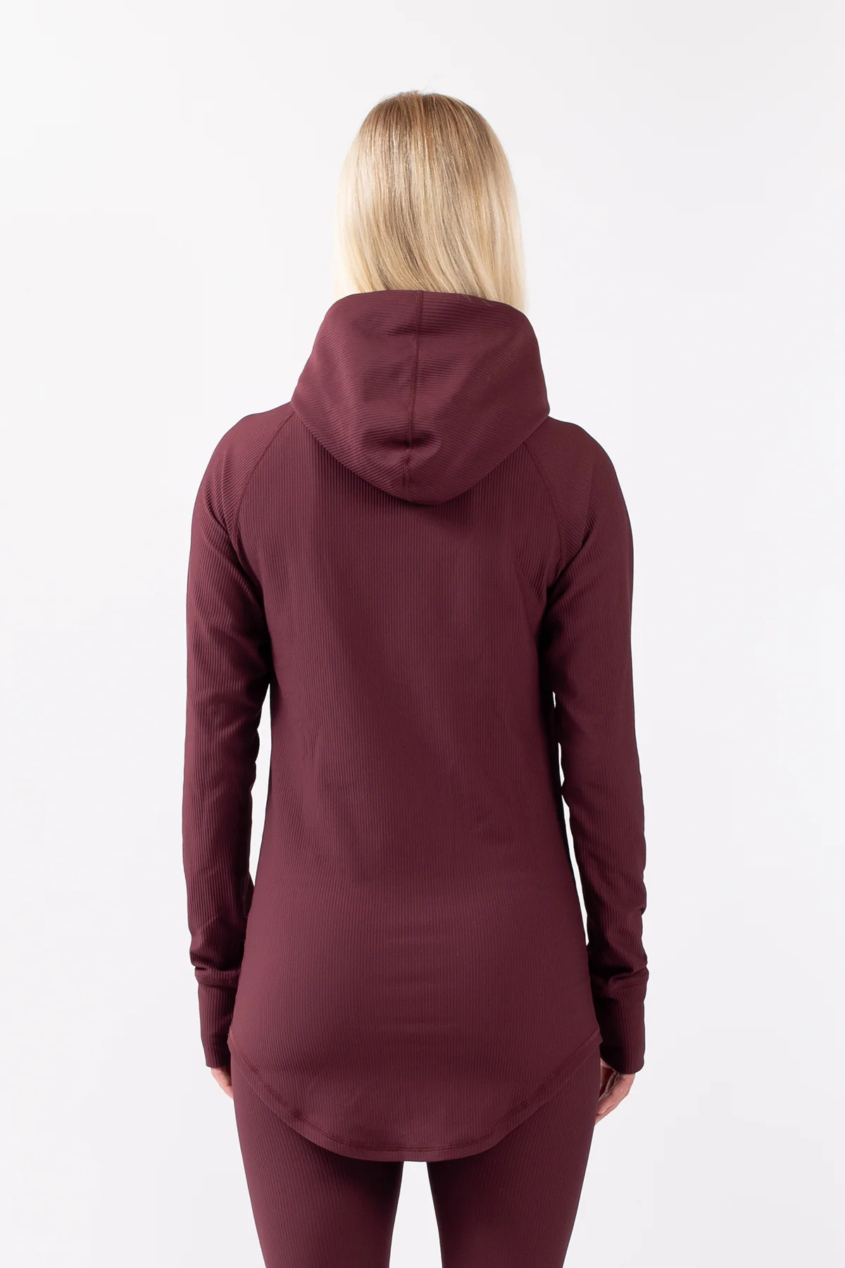 Icecold Hood Rib Top - Wine | S