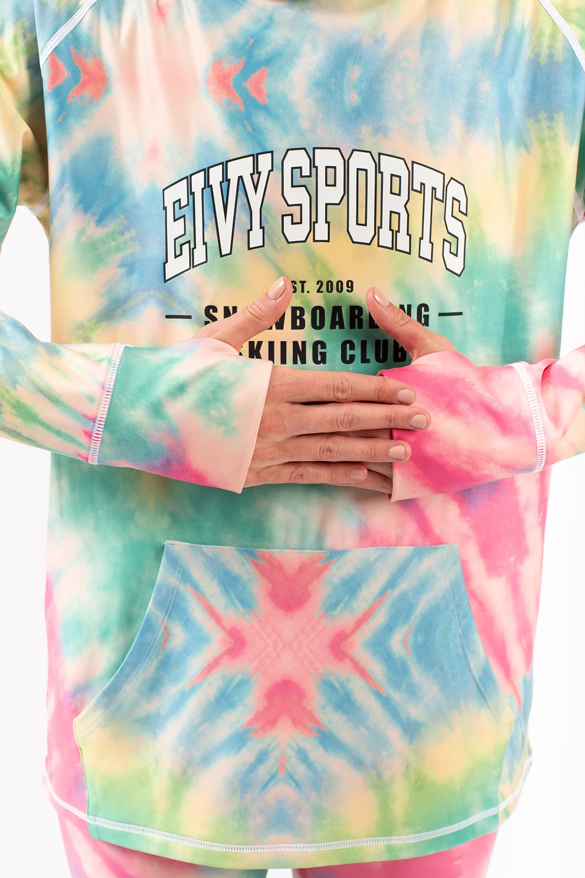 Boyfriends Fit Hoodie Top - Tie-dye