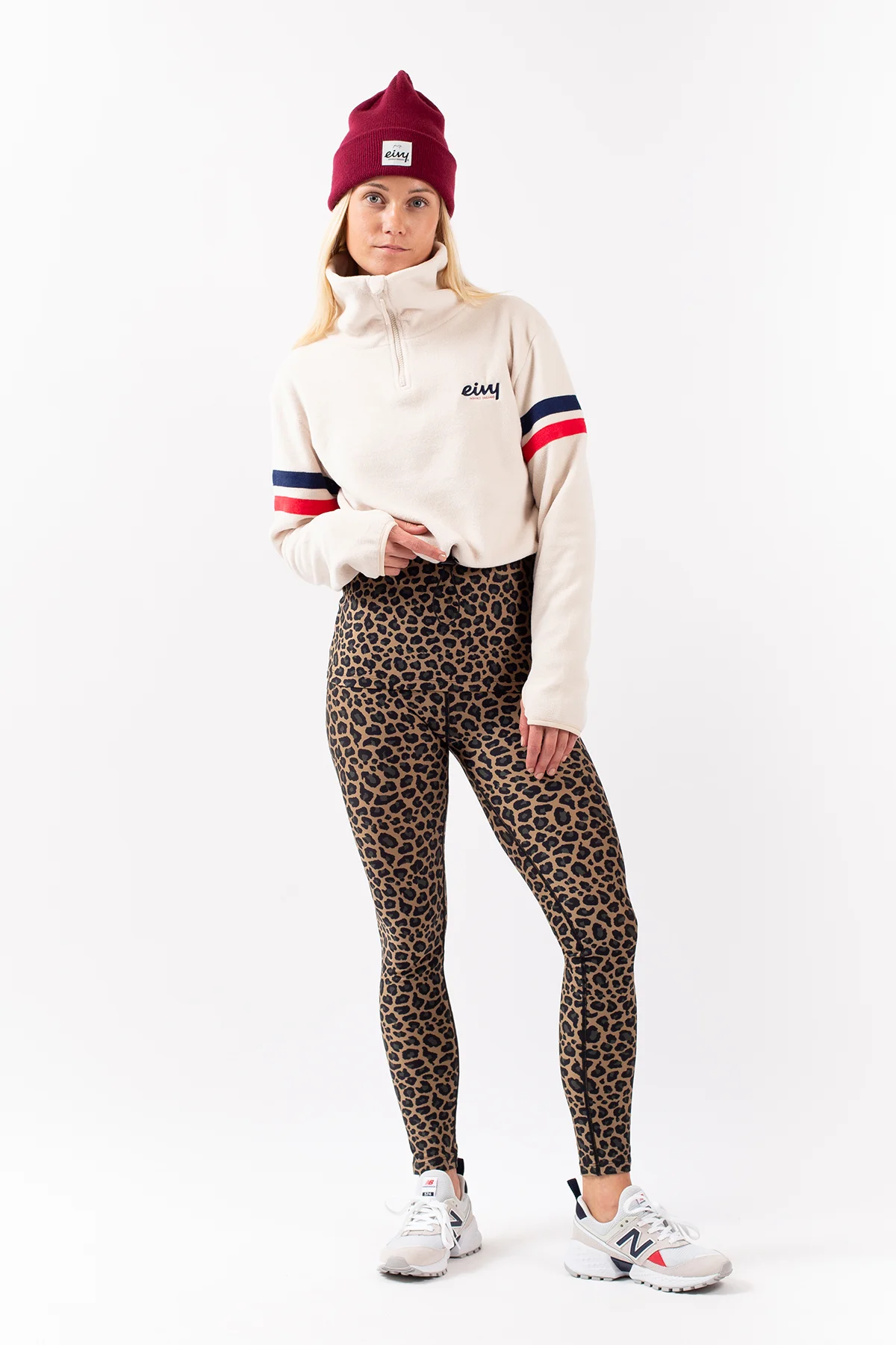 Peg Zip Cropped Fleece - Offwhite | L