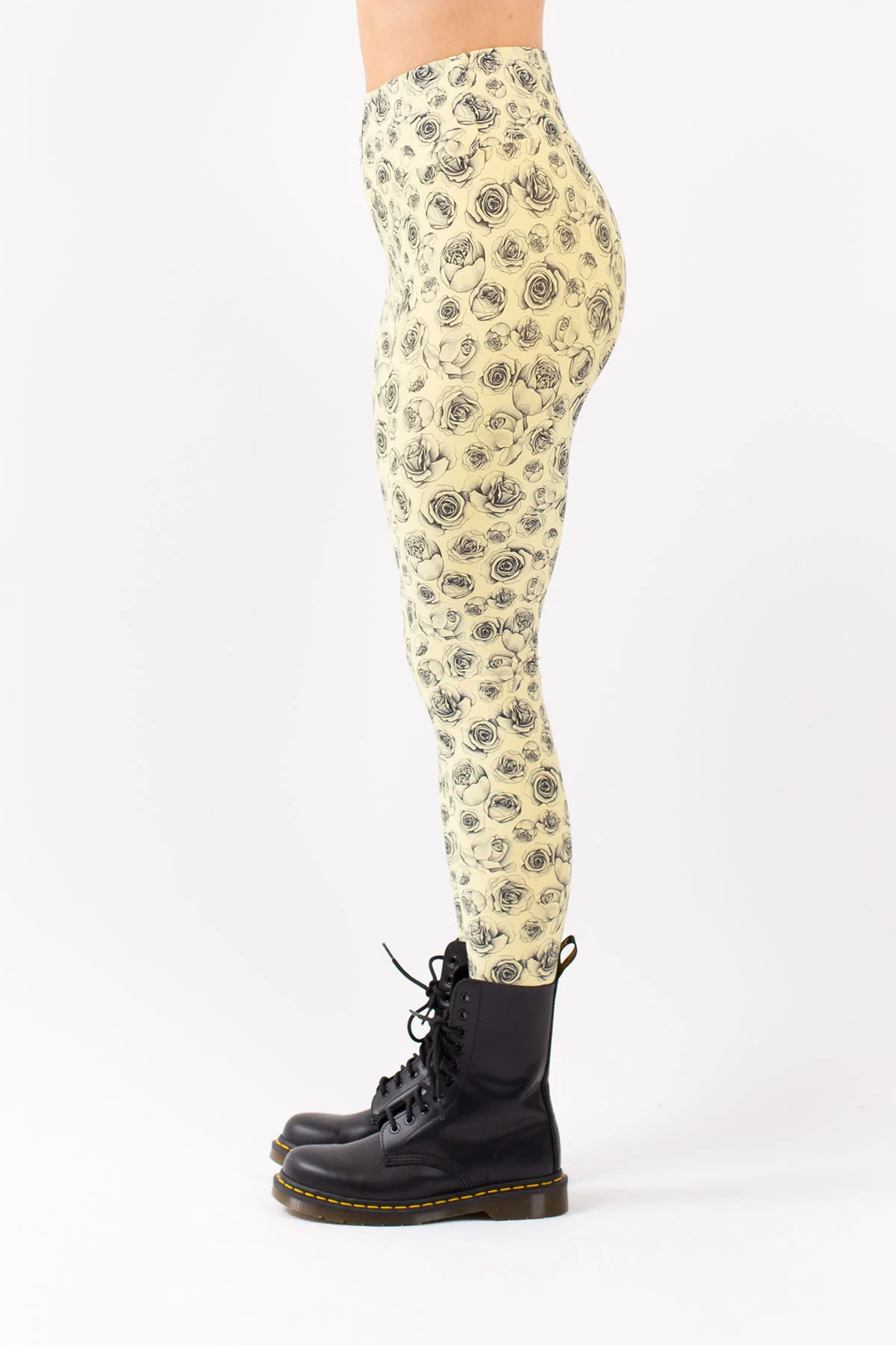 Icecold Tights - Yellow Charcoal Rose | L