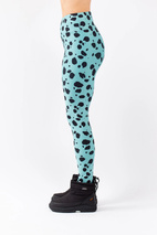 Icecold Tights - Turquoise Cheetah | L