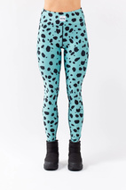 Icecold Tights - Turquoise Cheetah | M