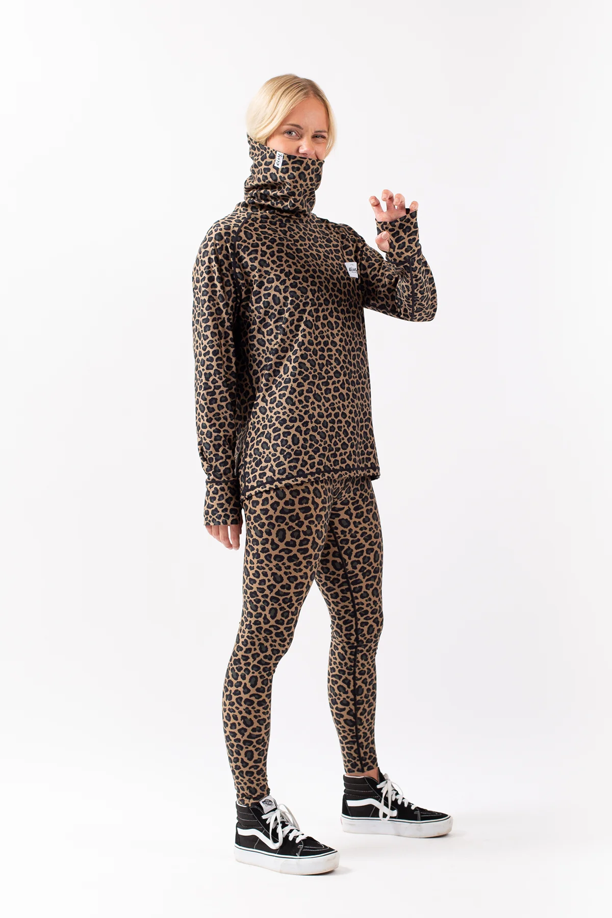 Boyfriends Fit Gaiter Top - Leopard | XXS