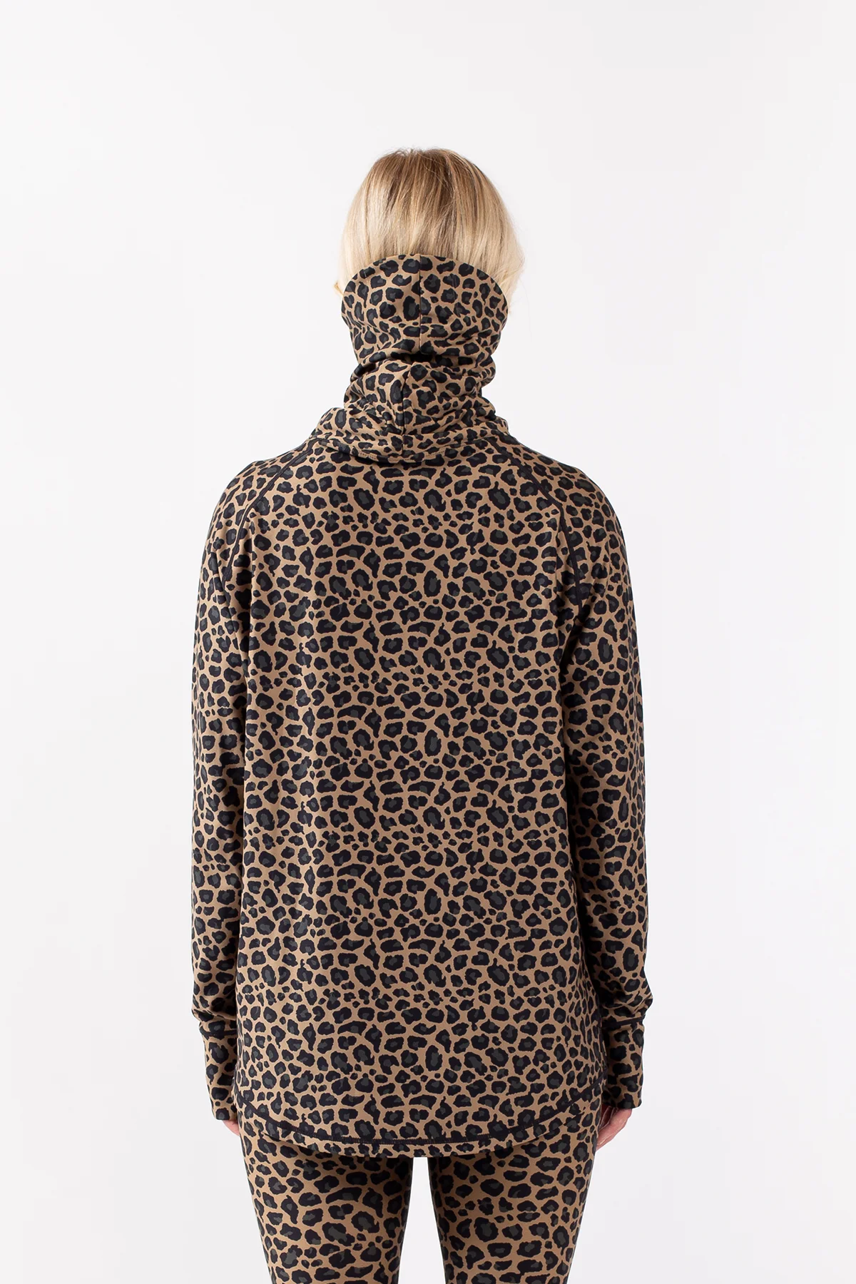 Boyfriends Fit Gaiter Top - Leopard | XXS