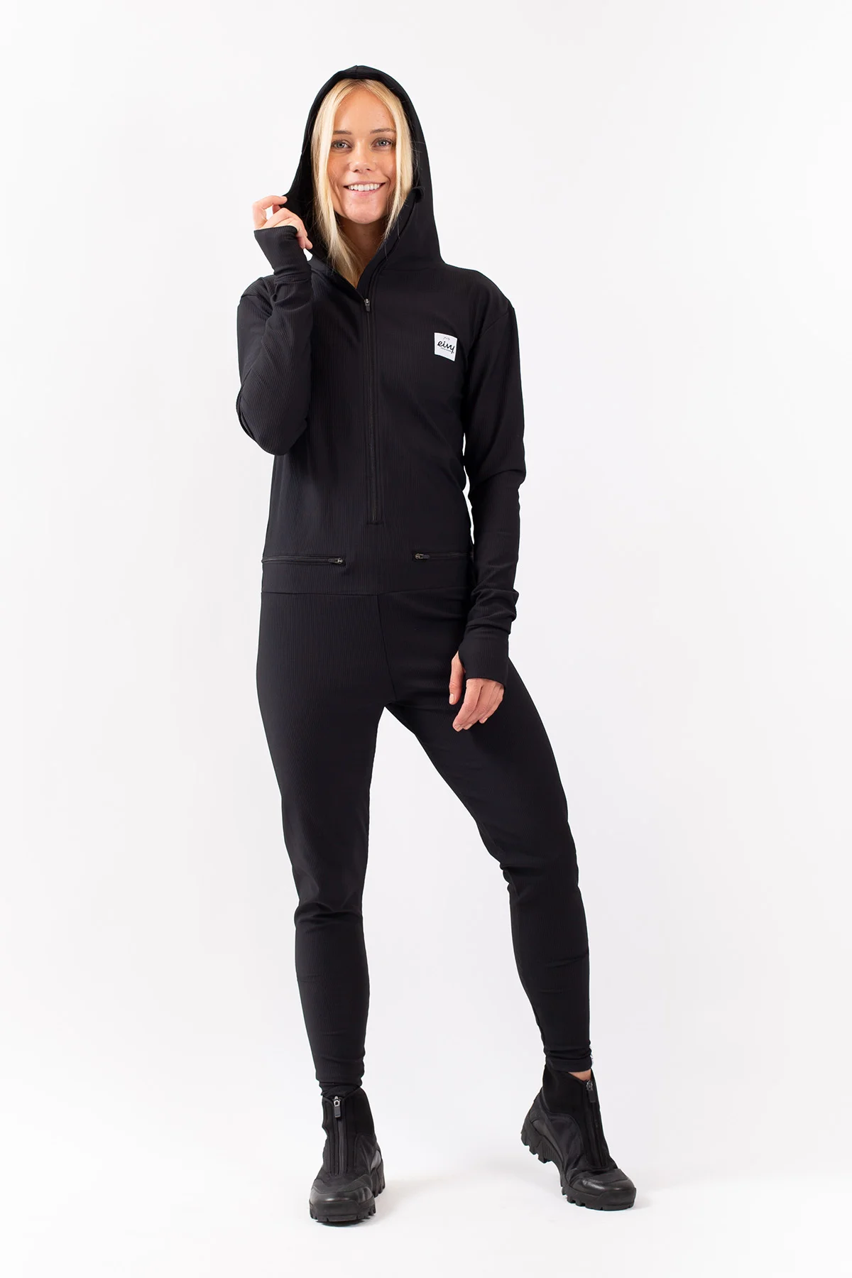 Leona Rib Onepiece - Black | XXL