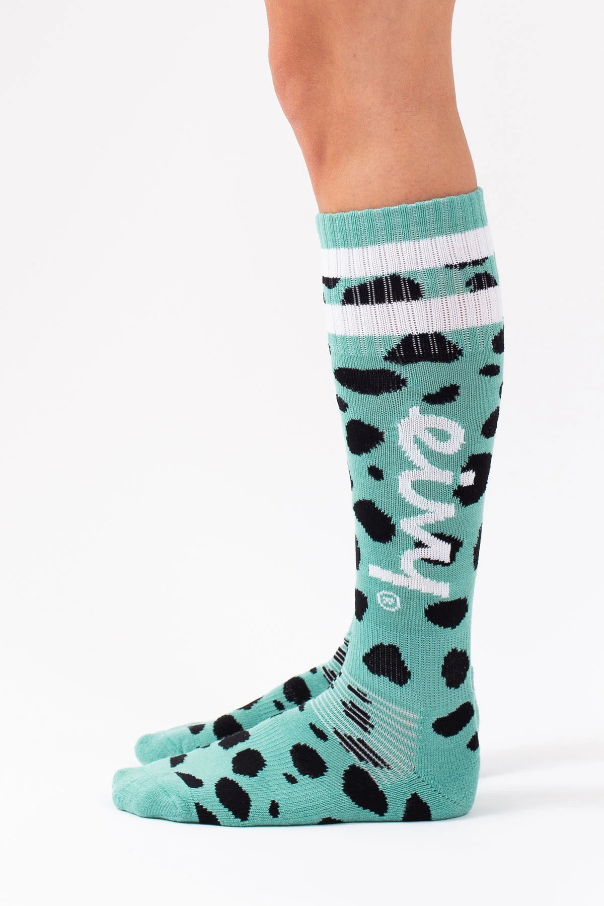 Cheerleader Wool Socks - Turquoise Cheetah | 39-41