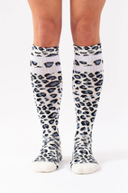 Cheerleader Wool Socks - Snow Leopard | 39-41