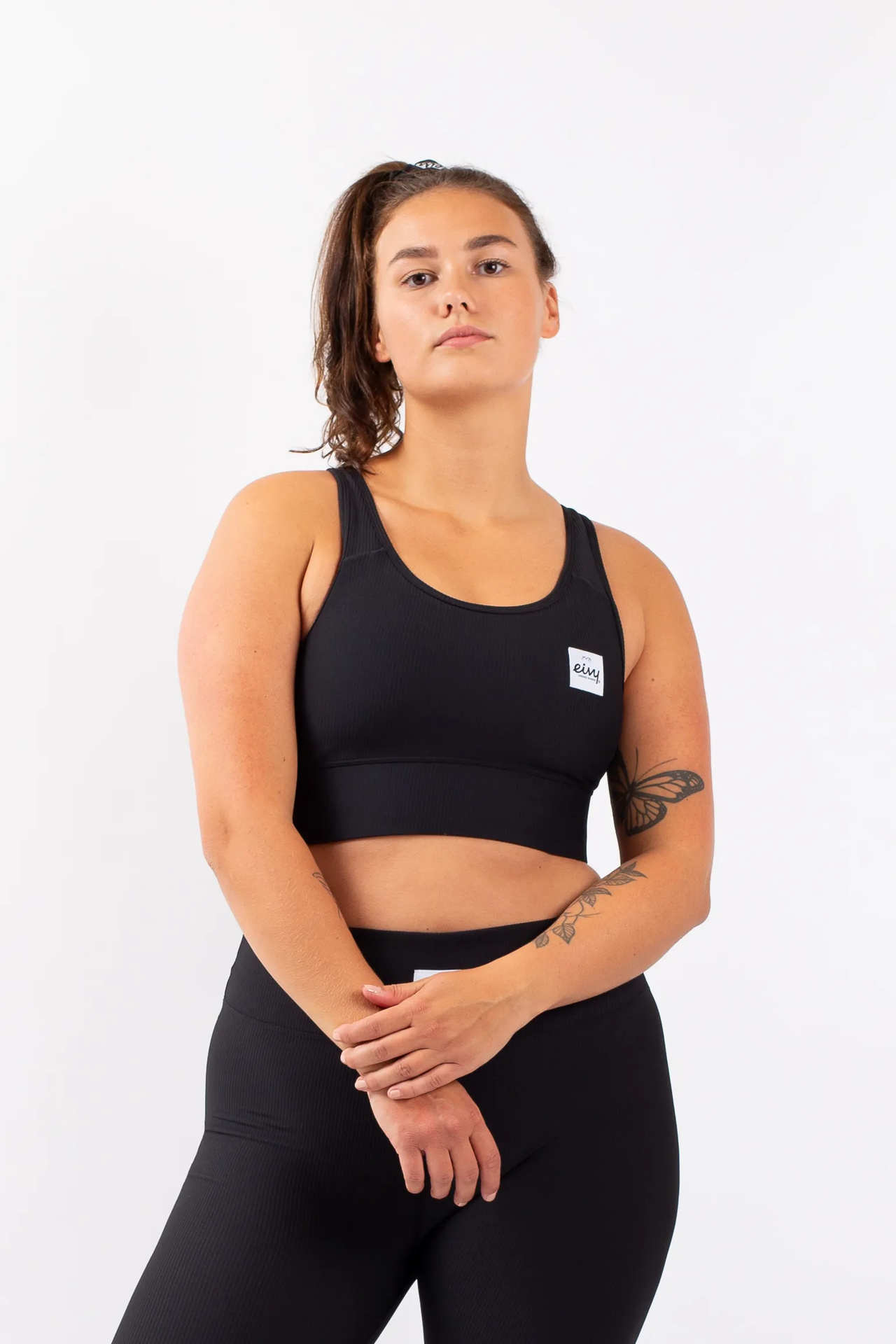 Rider Rib Sports Bra - Black | XS