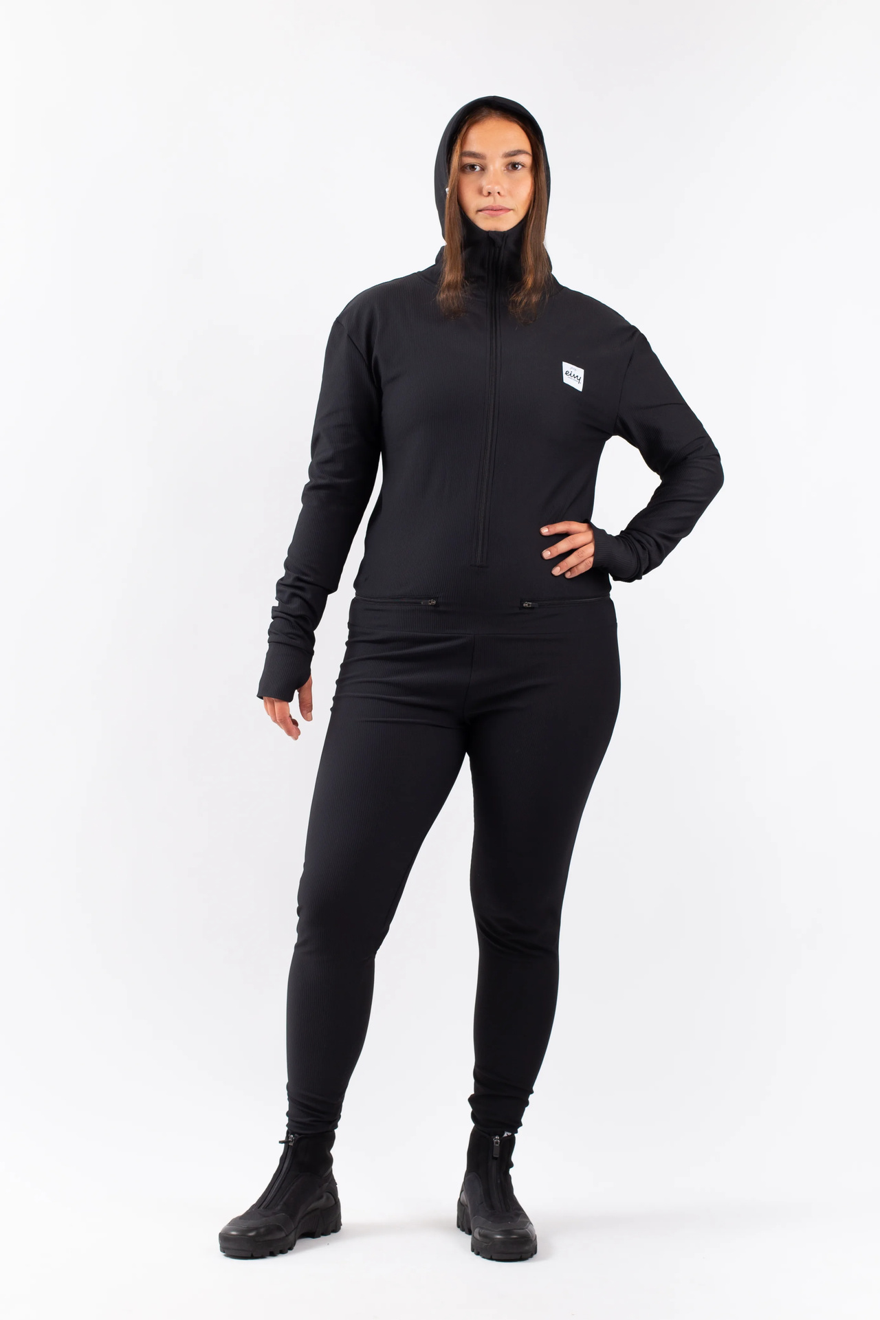 Leona Rib Onepiece - Black | XXL